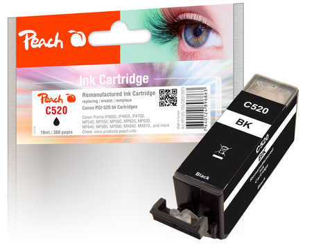 Peach  Tintenpatrone schwarz kompatibel zu Canon Pixma MP 640