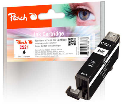 Peach  Tintenpatrone foto schwarz kompatibel zu Canon Pixma MP 550