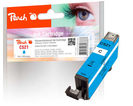 Peach  Tintenpatrone cyan kompatibel zu Canon Pixma MP 550