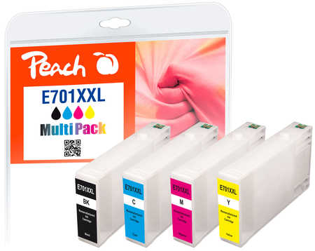 Peach  Spar Pack Tintenpatronen kompatibel zu Epson WorkForce Pro WP-4525 DNF