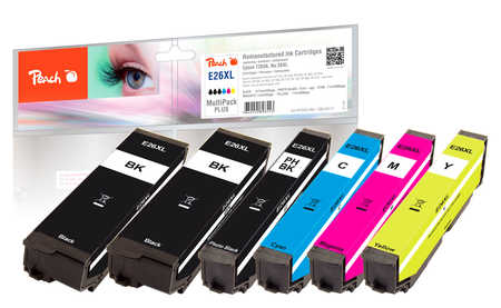 Peach  Spar Pack Plus Tintenpatronen HY kompatibel zu Epson Expression Premium XP-510