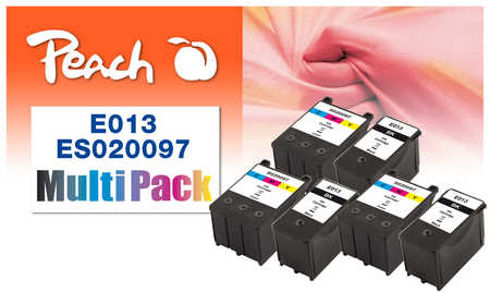Peach  Spar Pack Plus Tintenpatronen kompatibel zu Epson Stylus Color 650
