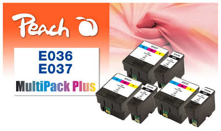 Peach  Spar Pack Plus Tintenpatronen kompatibel zu Epson Stylus C 42 S