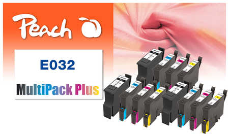 Peach  Spar Pack Plus Tintenpatronen kompatibel zu Epson Stylus C 80 N