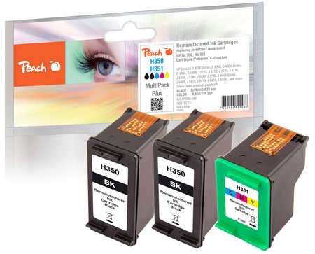 Peach  Spar Pack Plus Druckköpfe kompatibel zu HP PhotoSmart C 4380