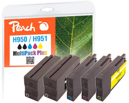 Peach  Spar Pack Plus Tintenpatronen kompatibel zu HP OfficeJet Pro 8600 Plus e-All-in-One