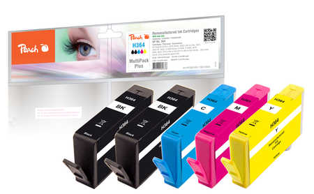 Peach  Spar Pack Plus Tintenpatronen kompatibel zu HP PhotoSmart 7520 e All-in-One