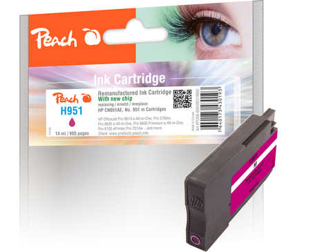 Peach  Tintenpatrone magenta kompatibel zu HP OfficeJet Pro 8600 Plus e-All-in-One