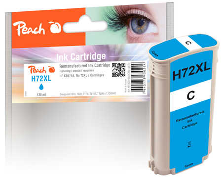 Peach  Tintenpatrone cyan kompatibel zu HP DesignJet T 1100 44 Inch