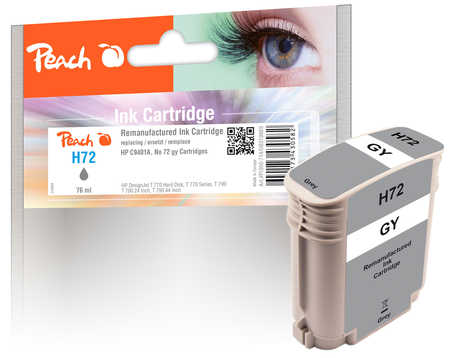Peach  Tintenpatrone grau kompatibel zu HP DesignJet T 1100 44 Inch