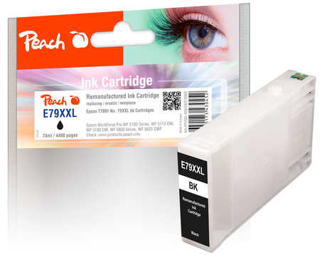 Peach  Tintenpatrone XXL schwarz kompatibel zu Epson WorkForce Pro WF-5110 DW