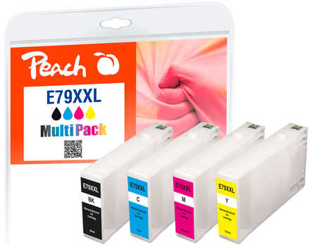Peach  Spar Pack Tintenpatronen XXL kompatibel zu Epson WorkForce Pro WF-5110 DW
