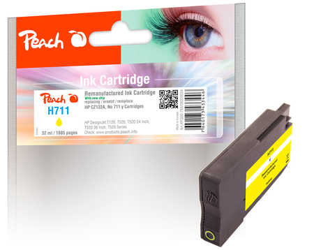 Peach  Tintenpatrone gelb kompatibel zu  HP DesignJet T 520 36 Inch
