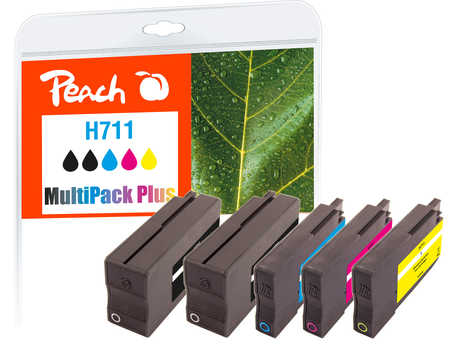 Peach  Spar Pack Plus Tintenpatronen kompatibel zu HP DesignJet T 520 36 Inch