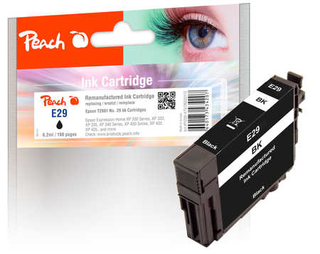 Peach  Tintenpatrone schwarz kompatibel zu Epson Expression Home XP-350 Series