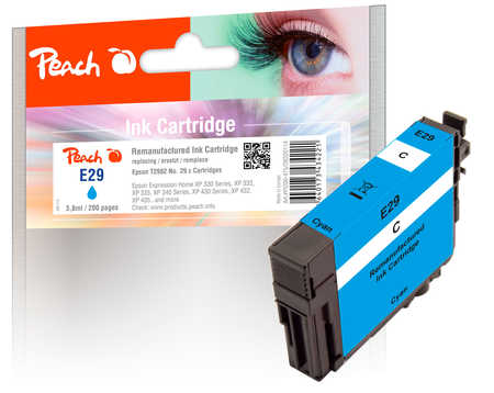 Peach  Tintenpatrone cyan kompatibel zu Epson Expression Home XP-350 Series
