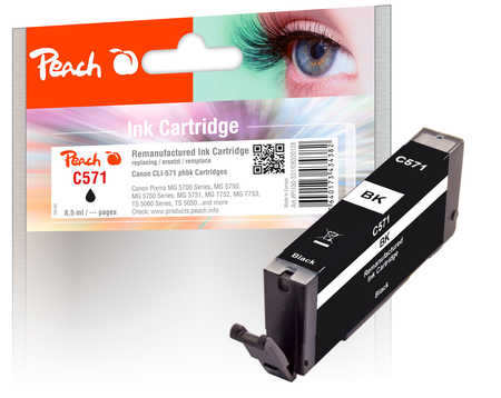 Peach  Tintenpatrone foto schwarz kompatibel zu Canon Pixma TS 6050 Series