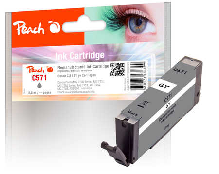 Peach  Tintenpatrone grau kompatibel zu Canon Pixma TS 8050