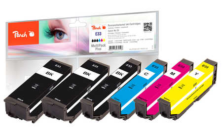 Peach  Spar Pack Plus Tintenpatronen kompatibel zu Epson Expression Premium XP-630 Series