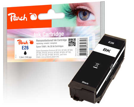 Peach  Tintenpatrone schwarz kompatibel zu Epson Expression Premium XP-510