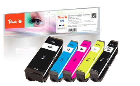 Peach  Spar Pack Tintenpatronen kompatibel zu Epson Expression Premium XP-510