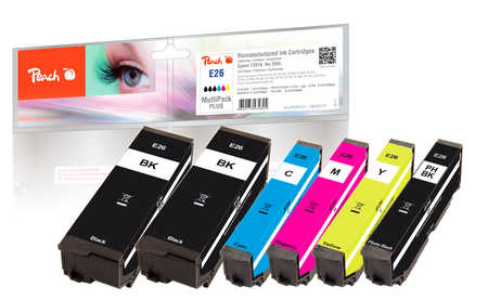 Peach  Spar Pack Plus Tintenpatronen kompatibel zu Epson Expression Premium XP-510