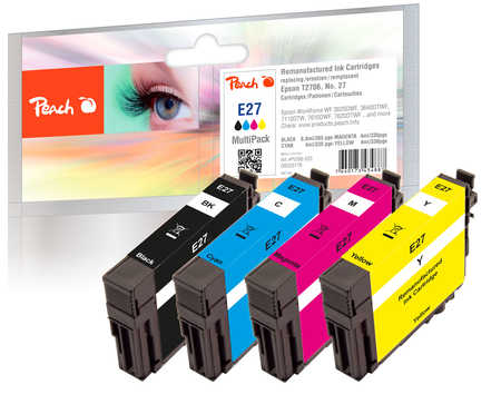 Peach  Spar Pack Tintenpatronen kompatibel zu Epson WorkForce WF-7615 DWF