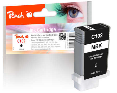 Peach  XL-Tintenpatrone matte schwarz kompatibel zu Canon imagePROGRAF IPF 750 MFP M 40