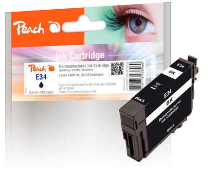 Peach  Tintenpatrone schwarz kompatibel zu Epson WorkForce Pro WF-3720 Series