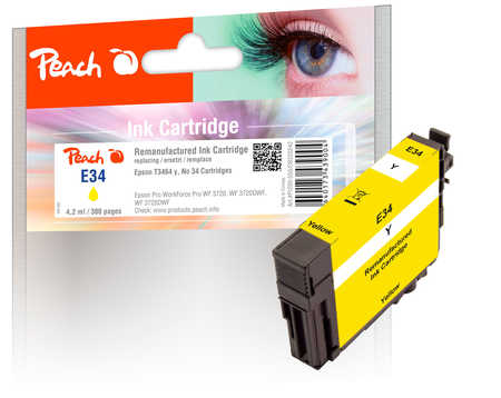 Peach  Tintenpatrone gelb kompatibel zu Epson WorkForce Pro WF-3700 Series