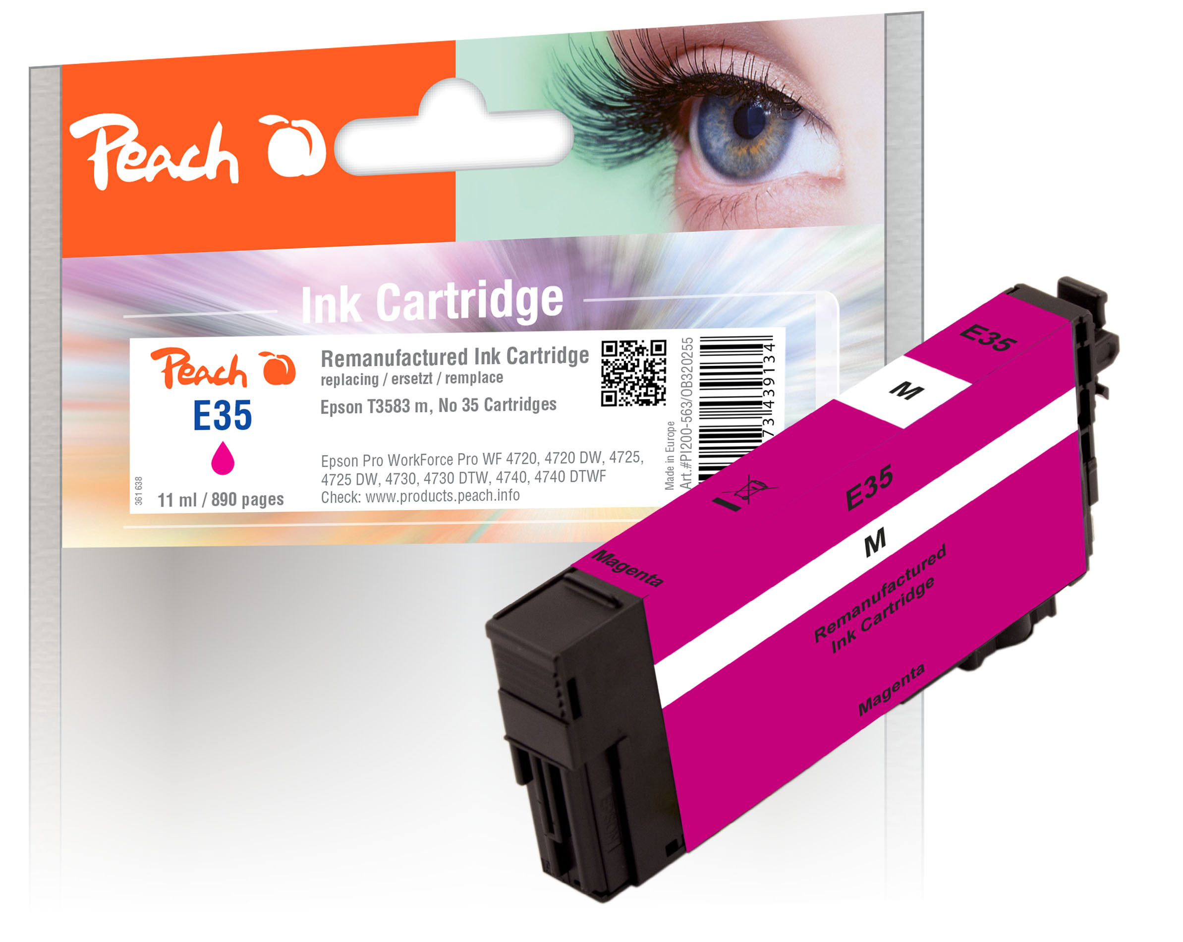 Peach  Tintenpatrone magenta kompatibel zu Epson WorkForce Pro WF-4720 DWF