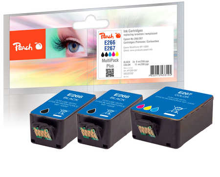 Peach  Spar Pack Plus Tintenpatronen kompatibel zu Epson WorkForce WF-110 W