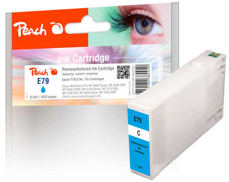 Peach  Tintenpatrone cyan kompatibel zu Epson WorkForce Pro WF-4640 DTWF