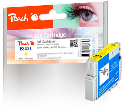 Peach  Tintenpatrone XL gelb kompatibel zu Epson WorkForce Pro WF-3700 Series