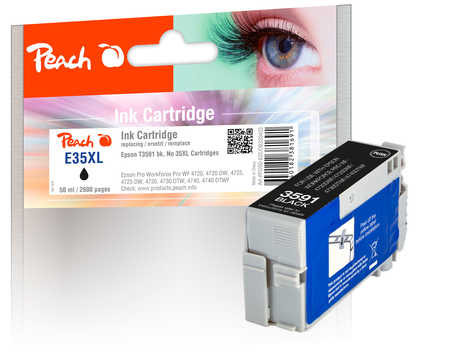 Peach  Tintenpatrone XL schwarz kompatibel zu Epson WorkForce Pro WF-4720 DWF