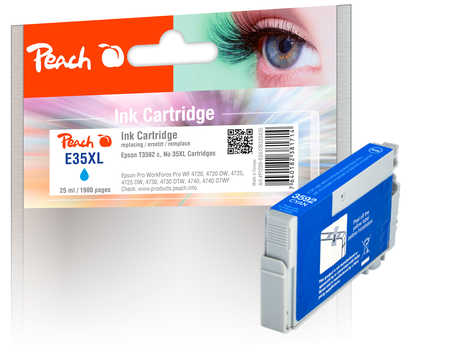Peach  Tintenpatrone XL cyan kompatibel zu Epson WorkForce Pro WF-4720 DWF