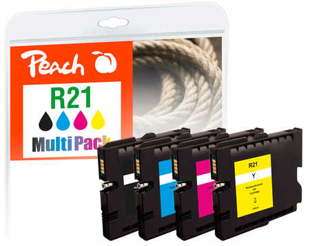 Peach  Spar Pack Tintenpatronen kompatibel zu Ricoh Aficio GX 3000 sf