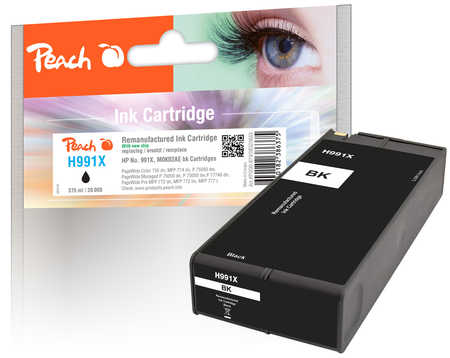 Peach  Tintenpatrone schwarz extra HC kompatibel zu HP PageWide Managed P 77740 zs
