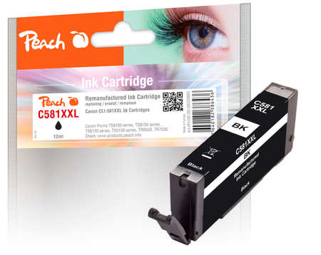 Peach  Tintenpatrone XXL foto schwarz kompatibel zu Canon Pixma TS 9100 Series
