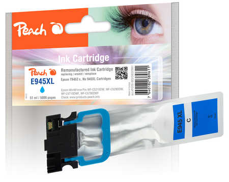 Peach  Tintenpatrone HY cyan kompatibel zu Epson WorkForce Pro WFC 5290 DW