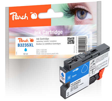 Peach  Tintenpatrone cyan kompatibel zu Brother DCPJ 1100 DW