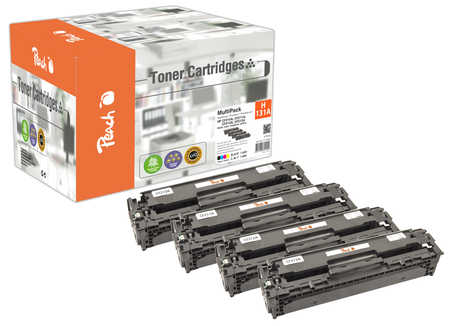 Peach  Spar Pack Tonermodule kompatibel zu HP LaserJet Pro 200 color M 251 n