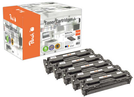 Peach  Spar Pack Plus Tonermodule kompatibel zu HP Color LaserJet Pro CP 1525 Series