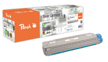 Peach  Tonermodul cyan kompatibel zu OKI C 822 N