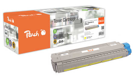 Peach  Tonermodul gelb kompatibel zu OKI C 822 N