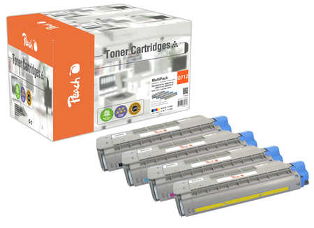 Peach  Spar Pack Tonermodule kompatibel zu OKI C 712 N