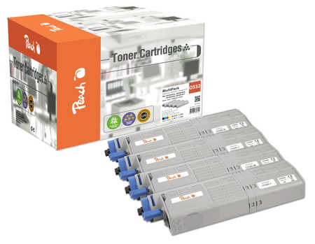 Peach  Spar Pack Plus Tonermodule kompatibel zu OKI MC 563 DN