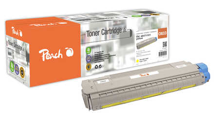 Peach  Tonermodul gelb, kompatibel zu OKI C 833 N