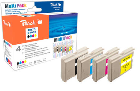 Peach  Spar Pack Tintenpatronen, kompatibel zu Brother MFC-685 CW