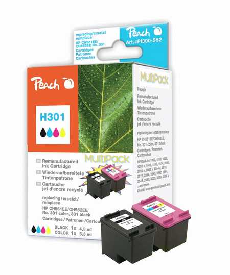 Peach  Spar Pack Druckköpfe kompatibel zu HP DeskJet 3050 a